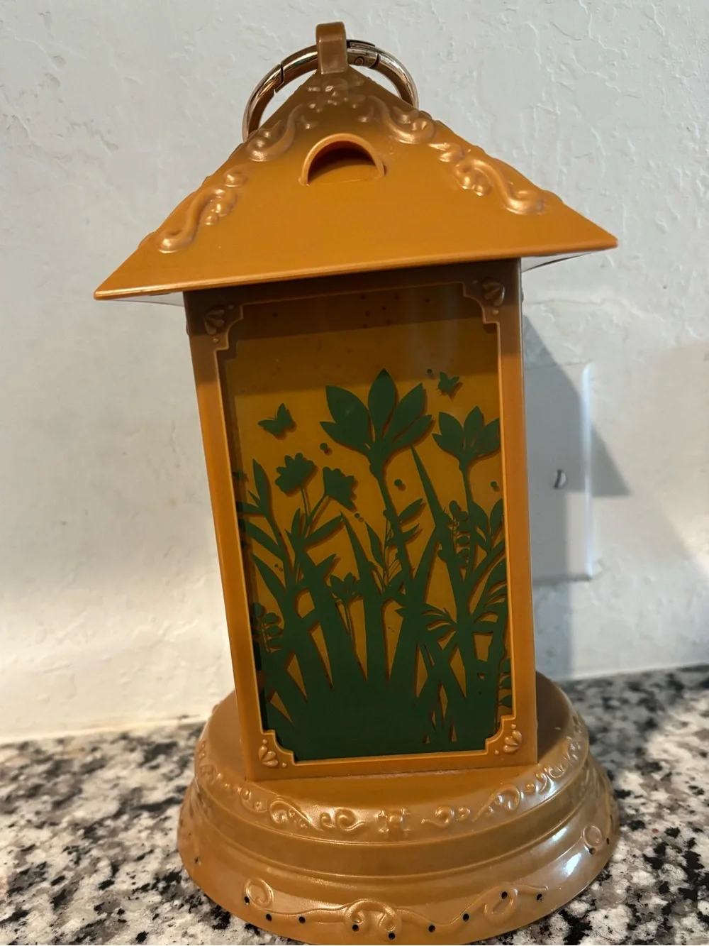 Disney Gold-Tone Tinker Bell Lantern with Green Outfit